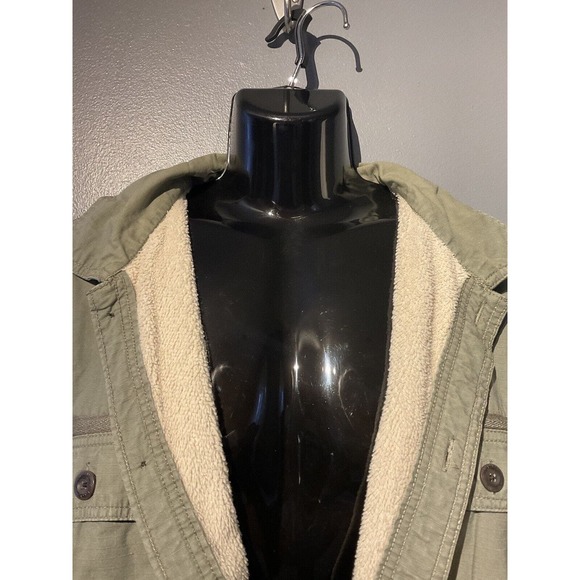 Levi’s Light Green Heavy Weight Fleece Lined Button Up Shirt Mens Size XL - Picture 4 of 7